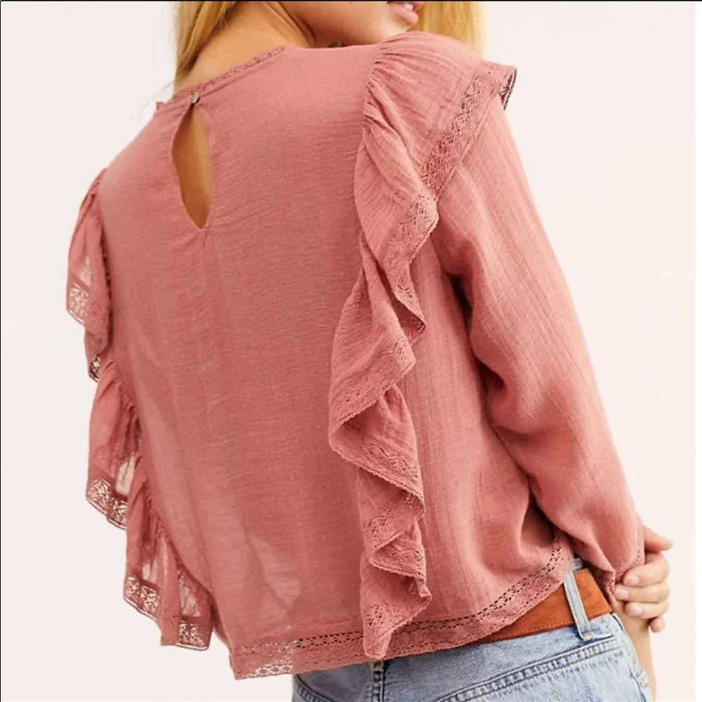 Free People Jasmine Ruffle Top - Picture 2 of 4